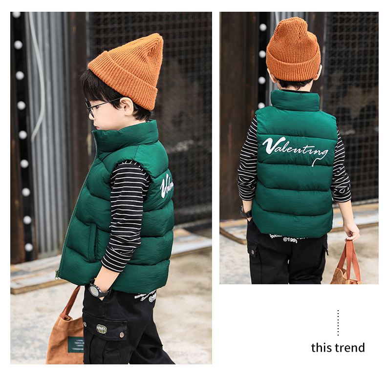 Áo vest bé trai 2018 mới thu đông trẻ em mùa đông trong bộ vest trẻ em vest vest trẻ em dày áo quần áo trẻ em hàn quốc