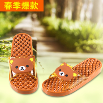 Home slippers women Summer indoor cute non-slip bathroom slippers cartoon home Bath plastic slippers couple