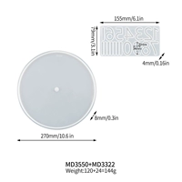 Маленькое слово -Без круглой часовой плесень+арабские цифры_md3550+md3322
