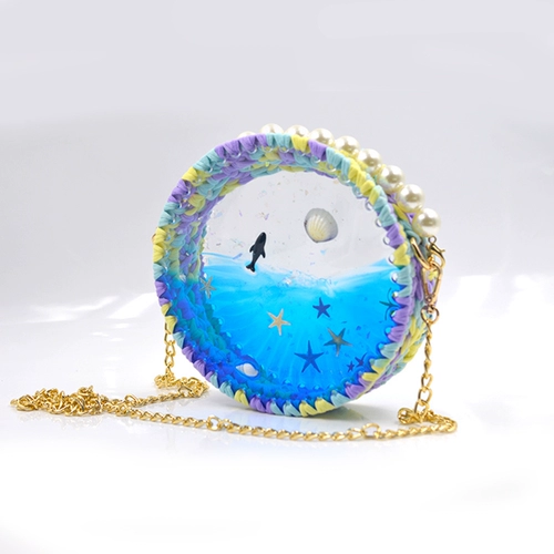 Сумка, цепь, крючок для вязания, круглая силиконовая форма, «сделай сам»