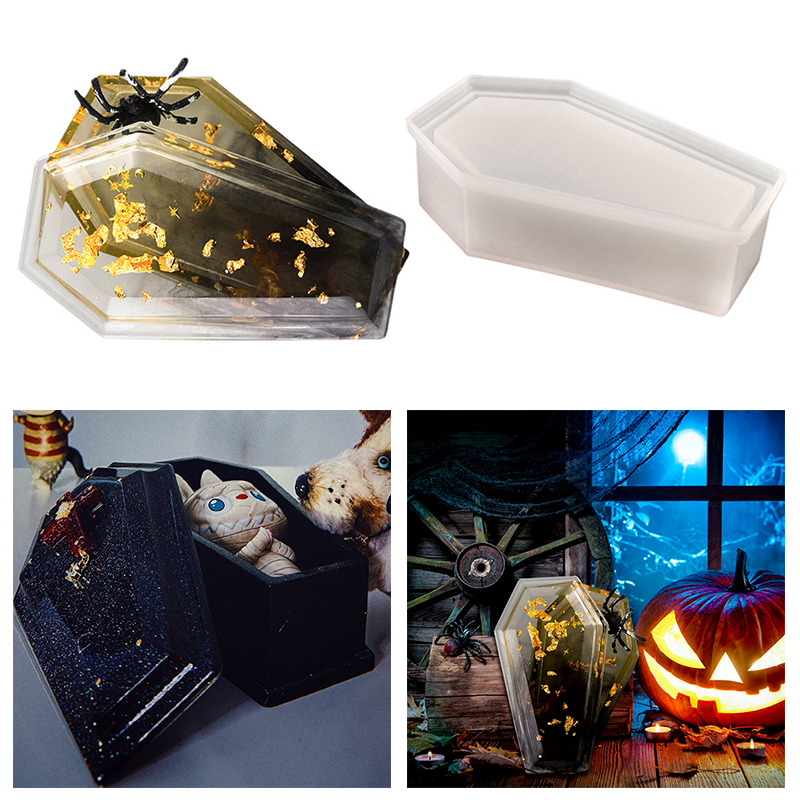 Flower Card DIY Small Coffin Resin Mold Storage Box Set Flower Pot Halloween Doll Storage Box Silicone Mold Flower Card DIY Small Coffin Resin Mold Storage Box Set Flower Pot Halloween Doll Storage Box Silicone Mold