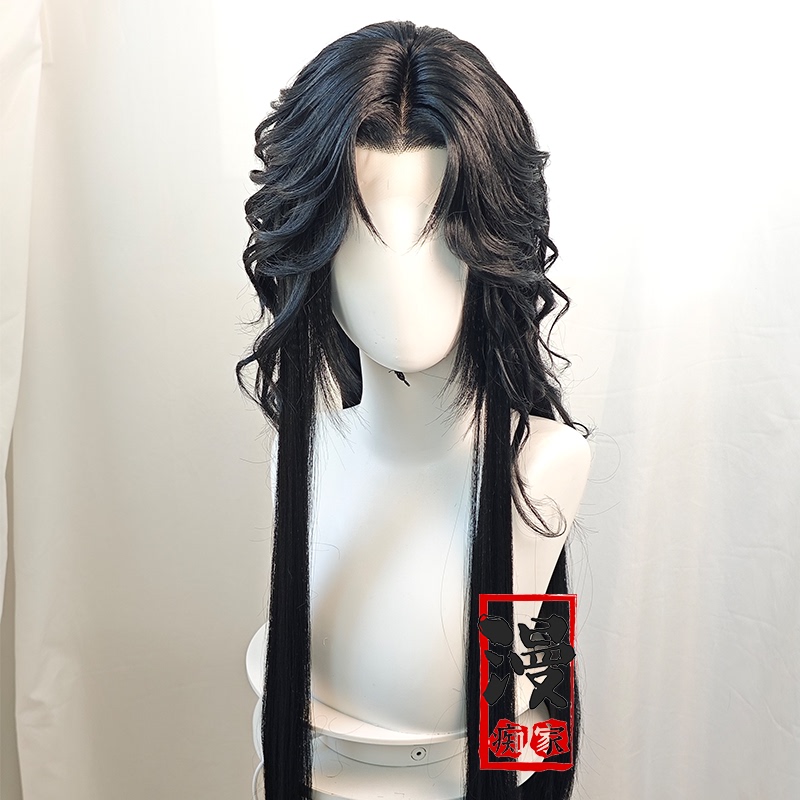[Manijia] Luo Binghe Cos Wig Residue Anti-Self-Rescue System Middle-Parted Hairline Refined Comic Exhibition Headgear
