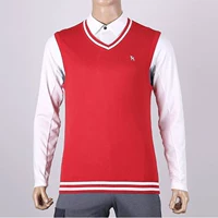 Ưu đãi đặc biệt 2018 mùa thu mới Hàn Quốc mua bộ đồ golf nam V-cổ đan vest - Thể thao sau bộ quần áo the thao thu đông nữ
