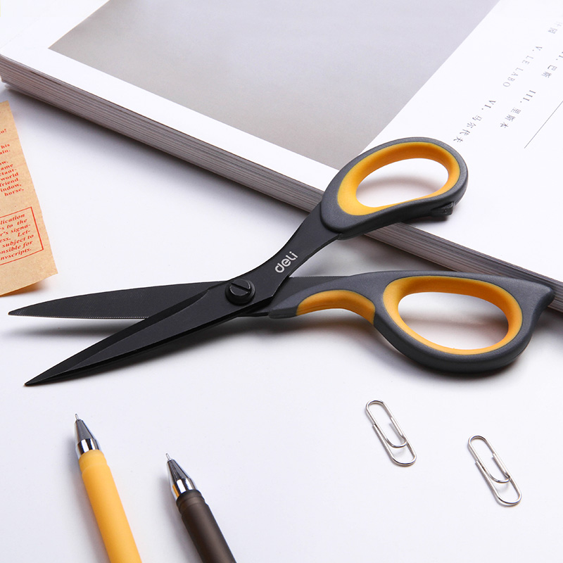 Duli alloy stainless steel large scissors household multi-function office tailoring handmade scissors artistic scissors stationery supplies students and children artisanal handcrafted sewing cut paper