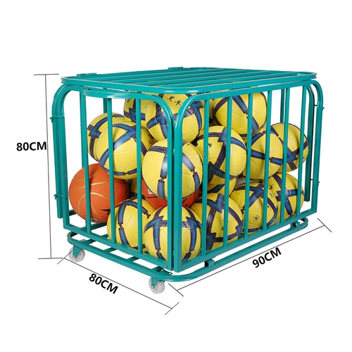 Баскетбольная система хранения для детского сада, складной баскетбольный футбольный мяч, тележка из нержавеющей стали
