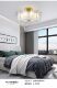 Round Fashionable Simple Modern Light Luxury Led Glass Crystal Ceiling Light for Bedroom, Dining Room, Living Room, Study Room, French Style