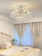 Simple Modern Light Luxury Ceiling Crystal Chandelier Led Bedroom Living Room Dining Room French Cream Style High-End Fashion