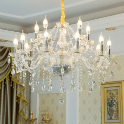 European-Style Crystal Chandelier for Living Room, Simple Modern Dining Room, Bedroom, Duplex Staircase, Ktv, Hotel, Candle Crystal Lamp