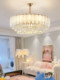Light Luxury Minimalist Modern European-Style Led Crystal Chandelier Round Bedroom Living Room Lighting New Model Dining Room Lighting Fixtures