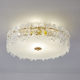 Simple Modern Cream Style Led Ceiling Lamp for Bedroom, Living Room, Dining Room, Study Room, Crystal Glass Ceiling Lighting Decoration