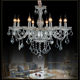 New European-Style Living Room Crystal Chandelier, Modern and Simple, Suitable for Dining Room, Bedroom, and Dining Hall, Candle Crystal Lamp, Light Luxury and Elegant