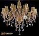 European Amber Champagne Crystal Chandelier Living Room Bedroom Dining Room Lamp Hotel Project Candle Crystal Lamp