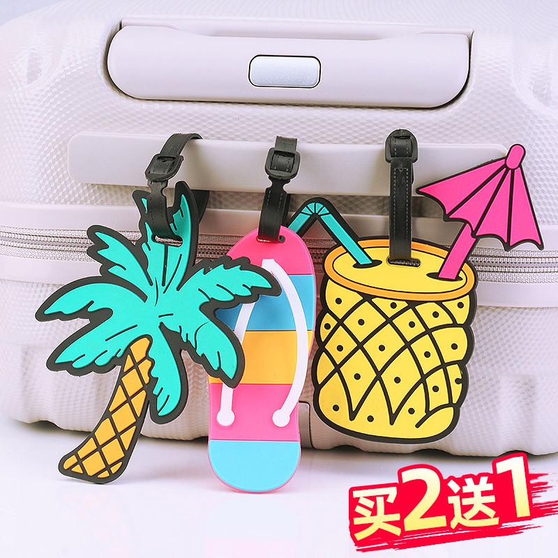 Luggage tag suitcase tag creative cartoon boarding pass luggage strap personality tag pendant consignment listing
