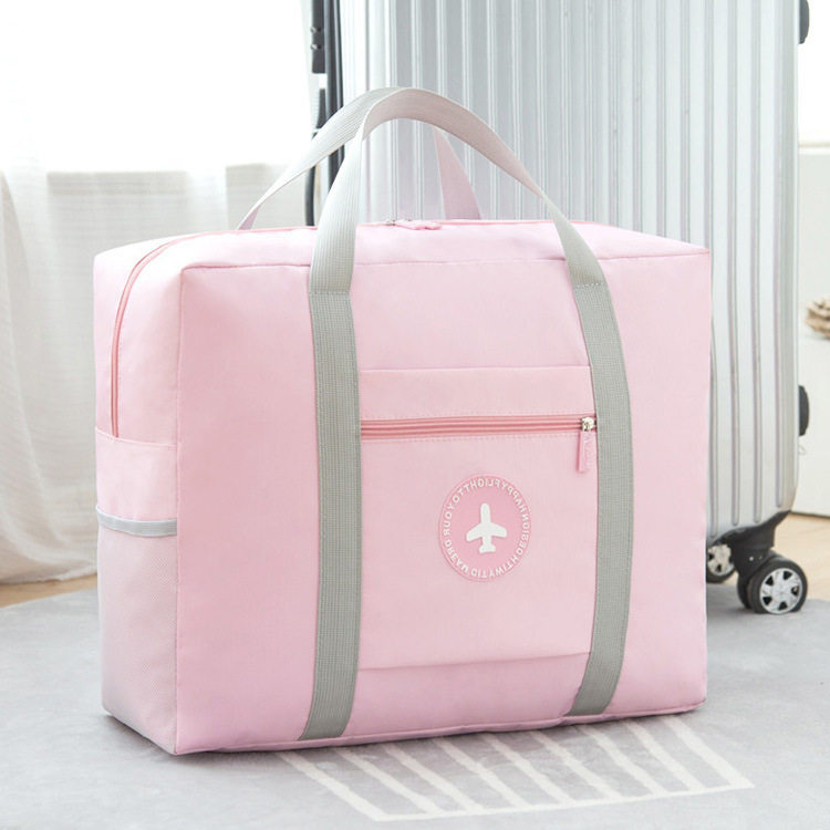 Travel folding bag women hand luggage bag storage bag can be set trolley case portable boarding travel bag men