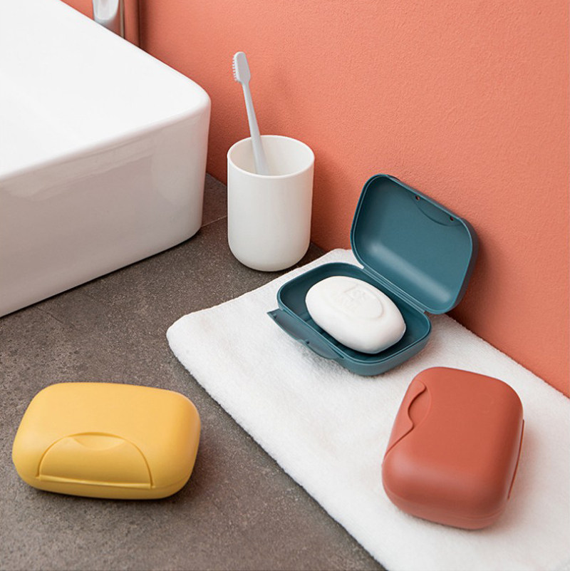 Creative Travel Soap Box with Lid Sealed Waterproof Soap Box Portable Mini Handmade Soap Box Travel Supplies