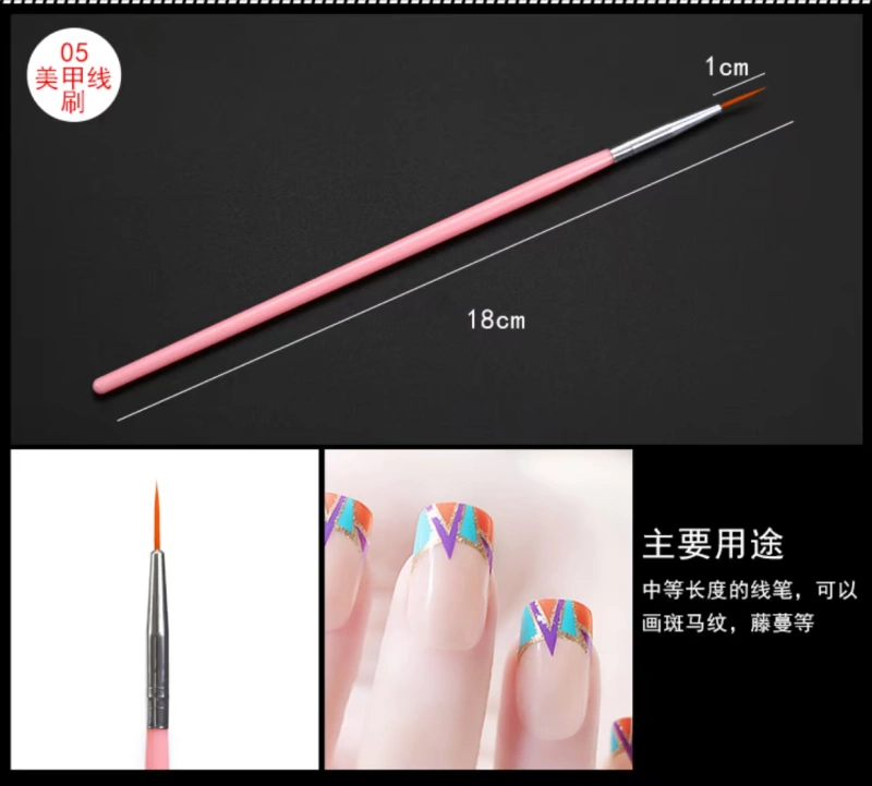 Nail art paint pen set 15 Nail Brush full set of light trị liệu bút pha lê khắc bút vẽ dụng cụ nail cọ râu vẽ nail