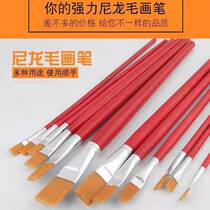 Nylon Oil Watercolor Paintbrush Suit Fine Art Oil Paintbrush Water Powder Watercolor Paint Oil Painting propylene coated paintbrush 12 Support