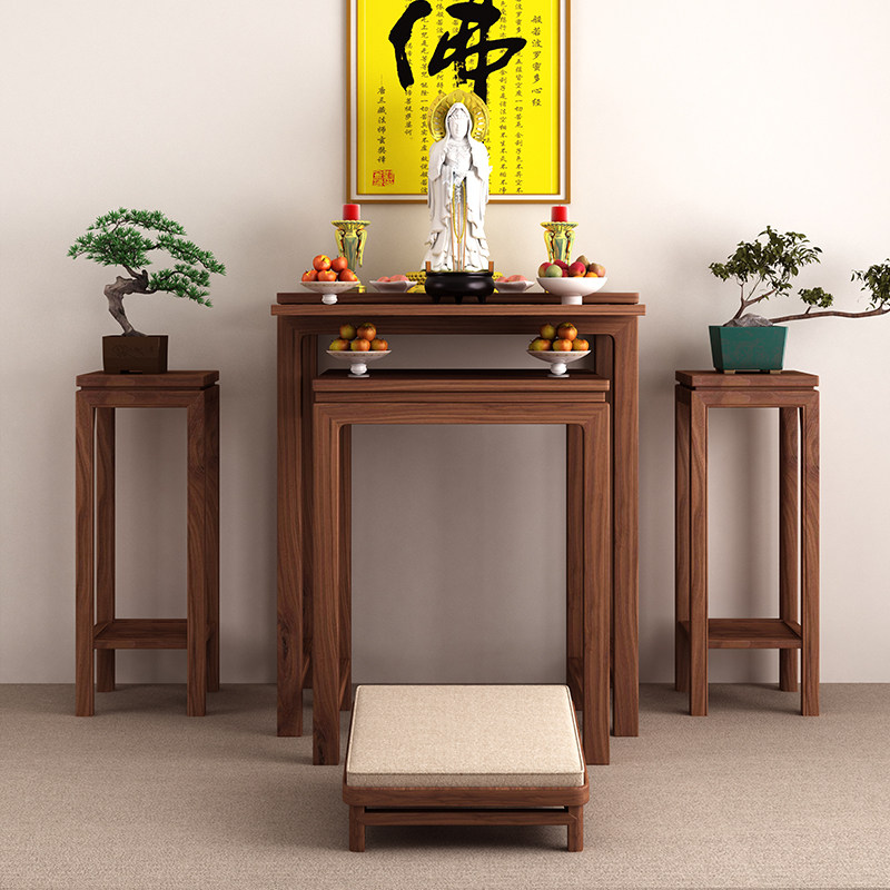 新中式简约供桌香案为何选用北美黑胡桃木?它有哪些特点和优势?-供桌-淘宝好物网