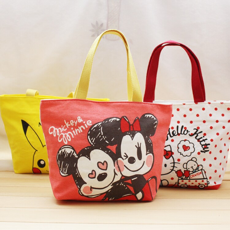 Hello classic cartoon handbag treasure mother carrying canvas bag children's cute snacks lunch bag