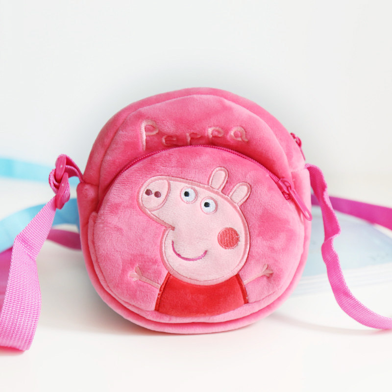 Piggy Peggy cartoon cute plush messenger bag George Page women's bag shoulder bag children's animation bag