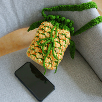 Cloth bag fragrant language pure handmade knitted slanted satchel bag cute fruit girl bag small fresh hair harness pocket