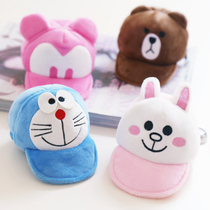 Cartoon plush small hat coin purse creative small gift winter new personality gift animal pendant