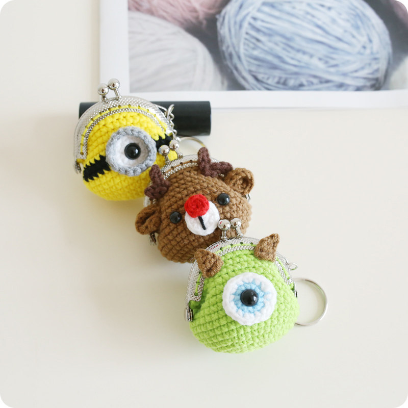 Shake Soundtrack Identical Hair Line Coin Bag Handknitted Cute Mouth Gold Bag Girl Cute Bag Pendant