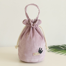 South Korea Joker Hand Bag Bag Women Carry Mobile Phone Bag Flannel Bucket Small Cloth Bag Change Bag