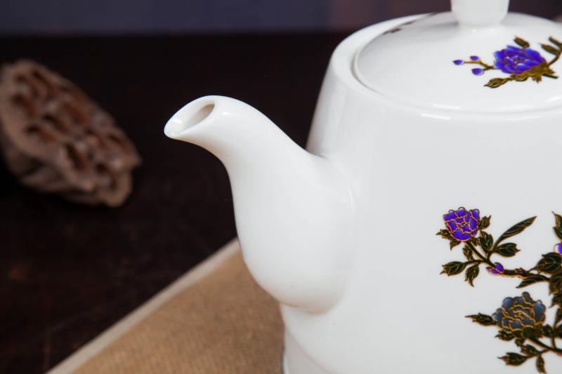 ấm sắc thuốc Jingdezhen Ấm đun nước bằng điện gốm gia dụng Tự động Tắt nguồn Chống cháy sứ Ấm siêu tốc Ấm sứ lớn màu xanh và trắng ấm nấu nước