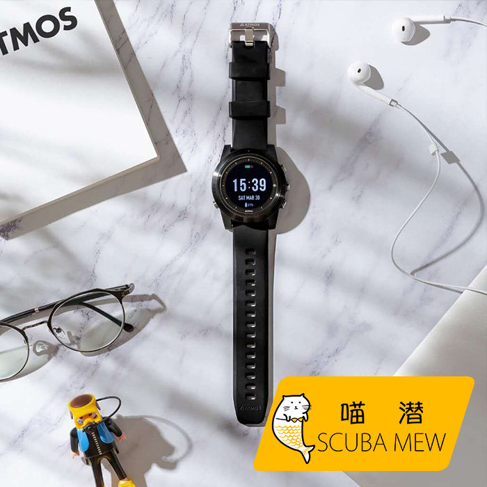 ATMOS MISSION ONE DIVING COMPUTER TABLE 100 m WATERPROOF CHINESE INTERFACE CONNECT APP GPS POSITIONING