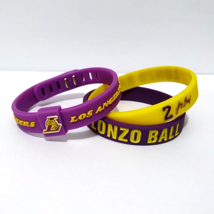 Vòng đeo tay bóng rổ Silicone Dây đeo cổ tay Celtic Owen Warriors Curry Laker James Kobe Bracelet NBA - Vòng đeo tay Clasp thạch anh tóc đỏ