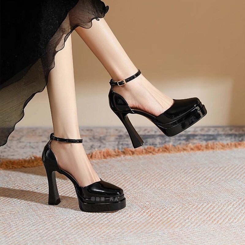Italy Sanli~French Mary Jane High-Heeled Shoes, Wedding Shoes for Women, New Waterproof Platform, Sexy Ultra-High Heel Barbie Shoes