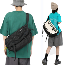 Hong Kong Slanted Satchel Mens Wave Signs Day Department Mailbag Bag Students Large Capacity Sports Bag Street Head Fashion Backpacker Woman