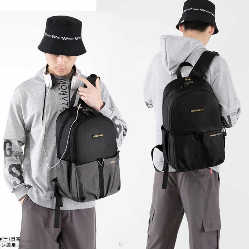 Backpack male college student youth backpack tide brand large capacity school bag leisure sports travel bag waterproof computer bag