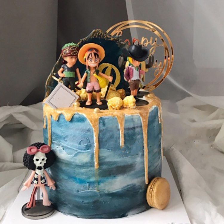 Cake Decoration Sea Thief Cartoon Animation 6 Wang Rufu Jo Bassolon People Occasionally Cartoon Model Doll Swing