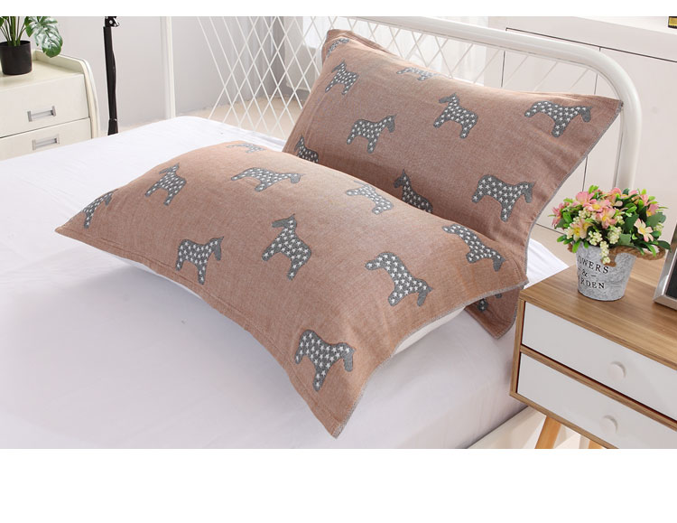 Mới gối sáu lớp gạc gối bông cotton đôi bông cao cấp dày gối sinh viên khăn choàng gối