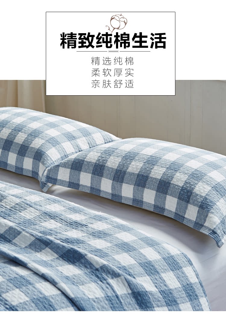 Mới plaid vài mô hình ba lớp gạc gối khăn bông đôi bông cao cấp dày gối khăn