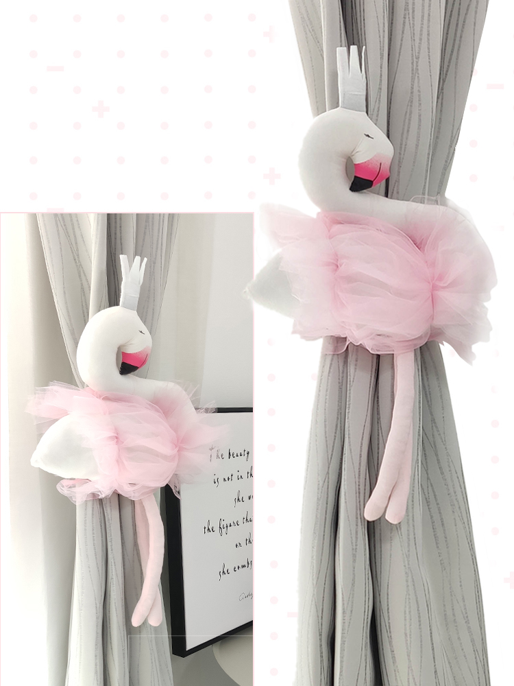 Flan Bird Curtains Rope Strap Cute Girl Bundle strap Ribbon Yarn Curtain Nordic nis New Chater Home Ornament