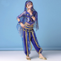 Childrens belly dance performance costume Festival childrens dance costume Indian dance costume performance suit Xinjiang national dance costume