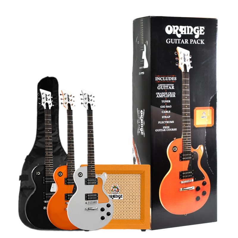 Big Treasure Instrument Orange Orange Orange Electric Guitar Speaker Suit New Hands Starter Electric Guitar Suit 