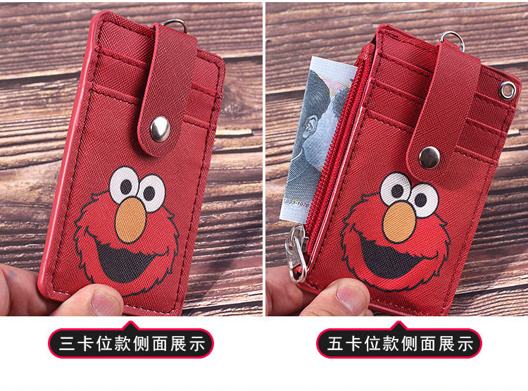 Cartoon Bus Card Holder Keychain with Lanyard Retractable Zipper Student Card Holder Badge Holder Id Card Meal Card Holder