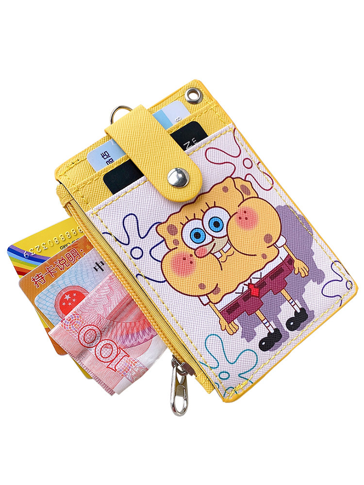 Cartoon Student Lanyard Card Holder with Multiple Card Slots, Campus Id Card, Meal Card, Bus Card Protective Cover