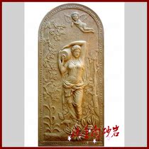 Meteor shower sandstone relief glass fiber reinforced plastic sculpture sandstone bathing arc background wall home decoration materials