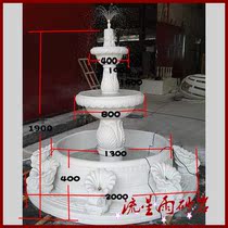 Sandstone relief two-story flower bowl fountain Fountain Sandstone FRP sculpture Garden villa hotel decoration materials