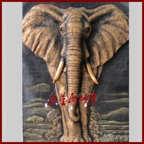 Relief Dingding made sandstone GRP resin foam cement Sculpture Southeast Elephant background wall mural decoration