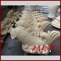 Artificial Sandstone Reliefs Gold Dragon Fish Water Jet Landscaped Sandstone GRP Hotel Villa Furniture House decoration materials