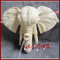 Sandstone relief Fountain Garden sandstone sculpture glass fiber reinforced plastic elephant water spray Hotel Villa clubhouse decoration materials