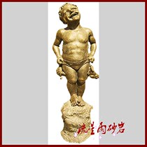 Meteor shower sandstone relief round carving Angel sandstone sculpture glass fiber reinforced plastic Hotel Villa home decoration materials