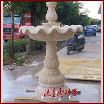 Sandstone relief FRP European-style fountain garden sandstone sculpture Hotel Villa spray fountain flower bowl decoration