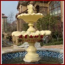 Sandstone Reliefs Spray Pool Urban Landscaped GRP Resin Foam Sculpture Fountain Flowers Bowl Sprain Pool Decoration